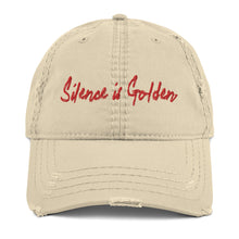 Load image into Gallery viewer, Silence is Golden - Distressed Dad Hat